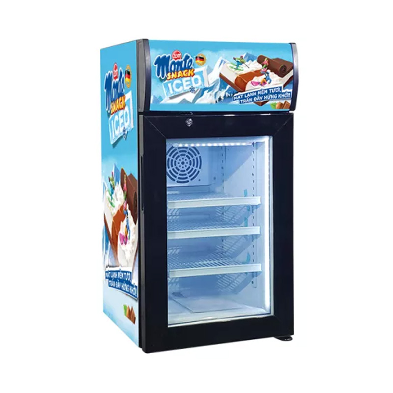 under counter glass door freezer